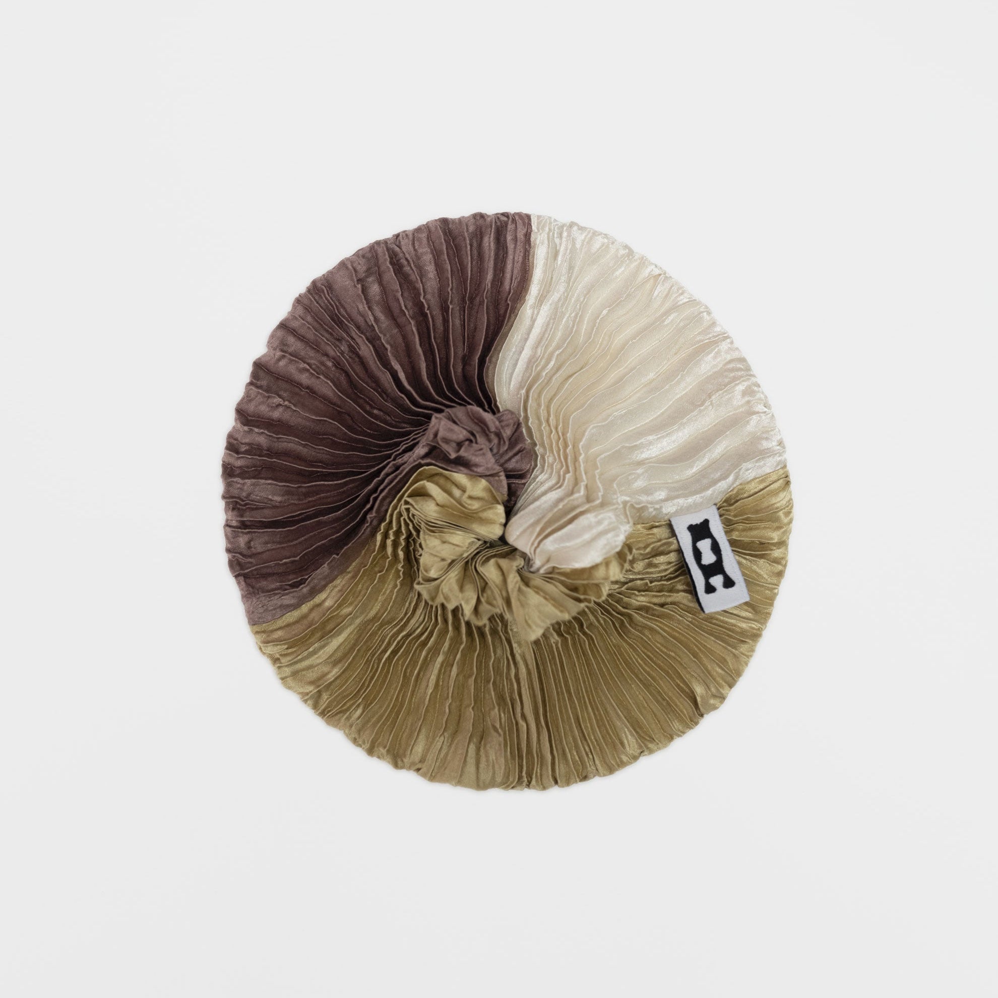 Azur Plissé Satin Silk Scrunchie