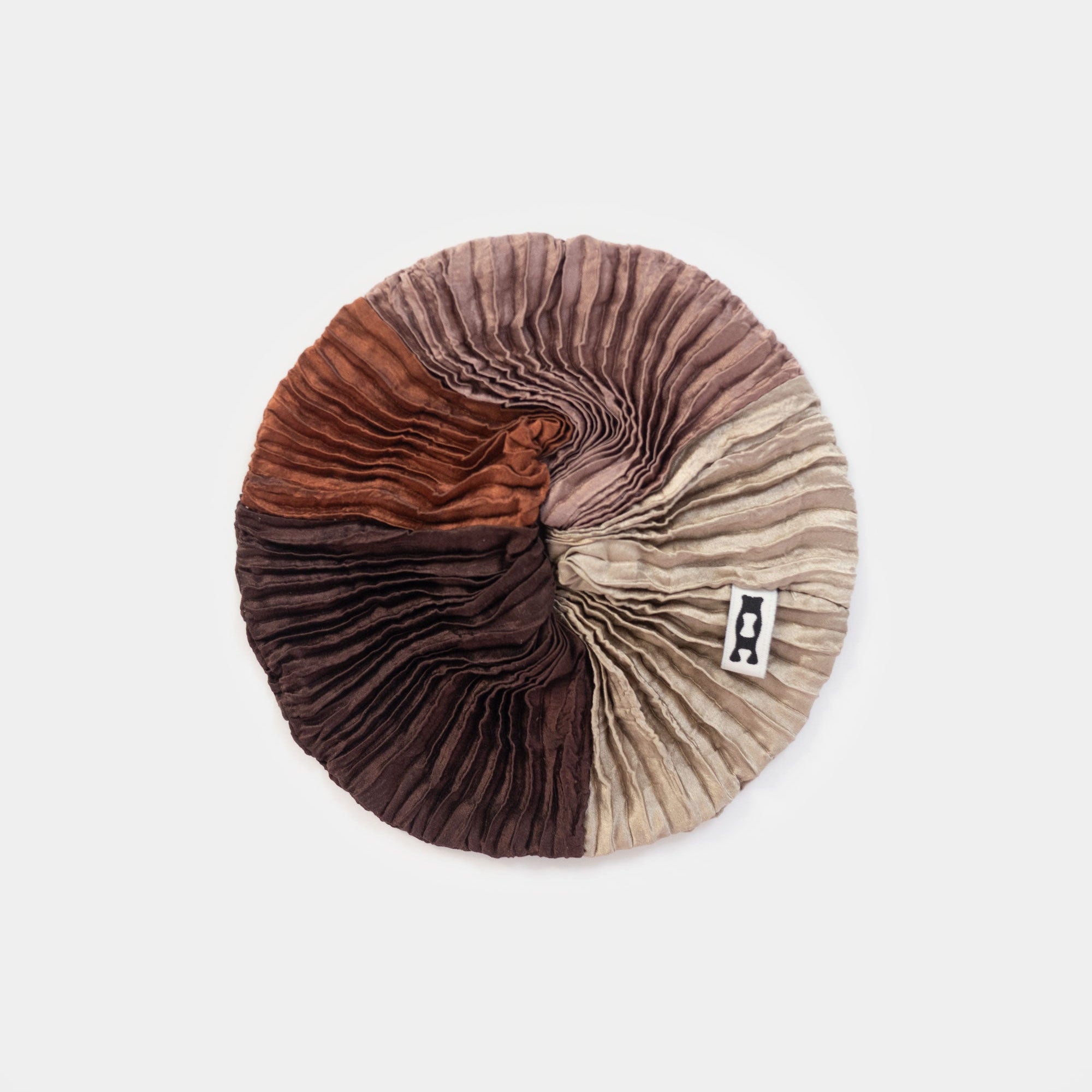 Azur Plissé Satin Silk Scrunchie