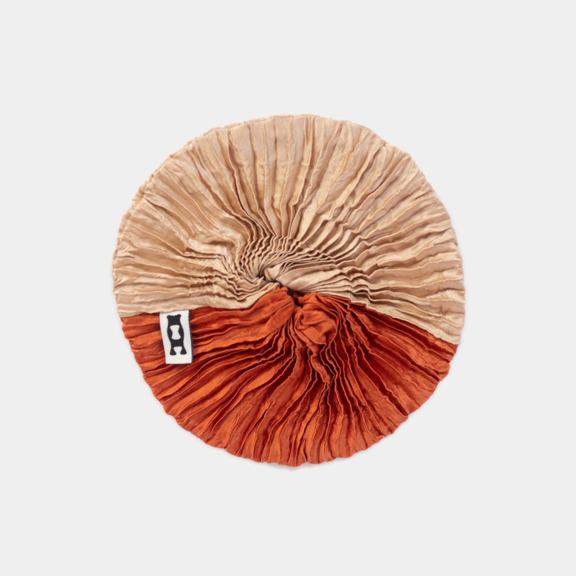 Azur Plissé Satin Silk Scrunchie