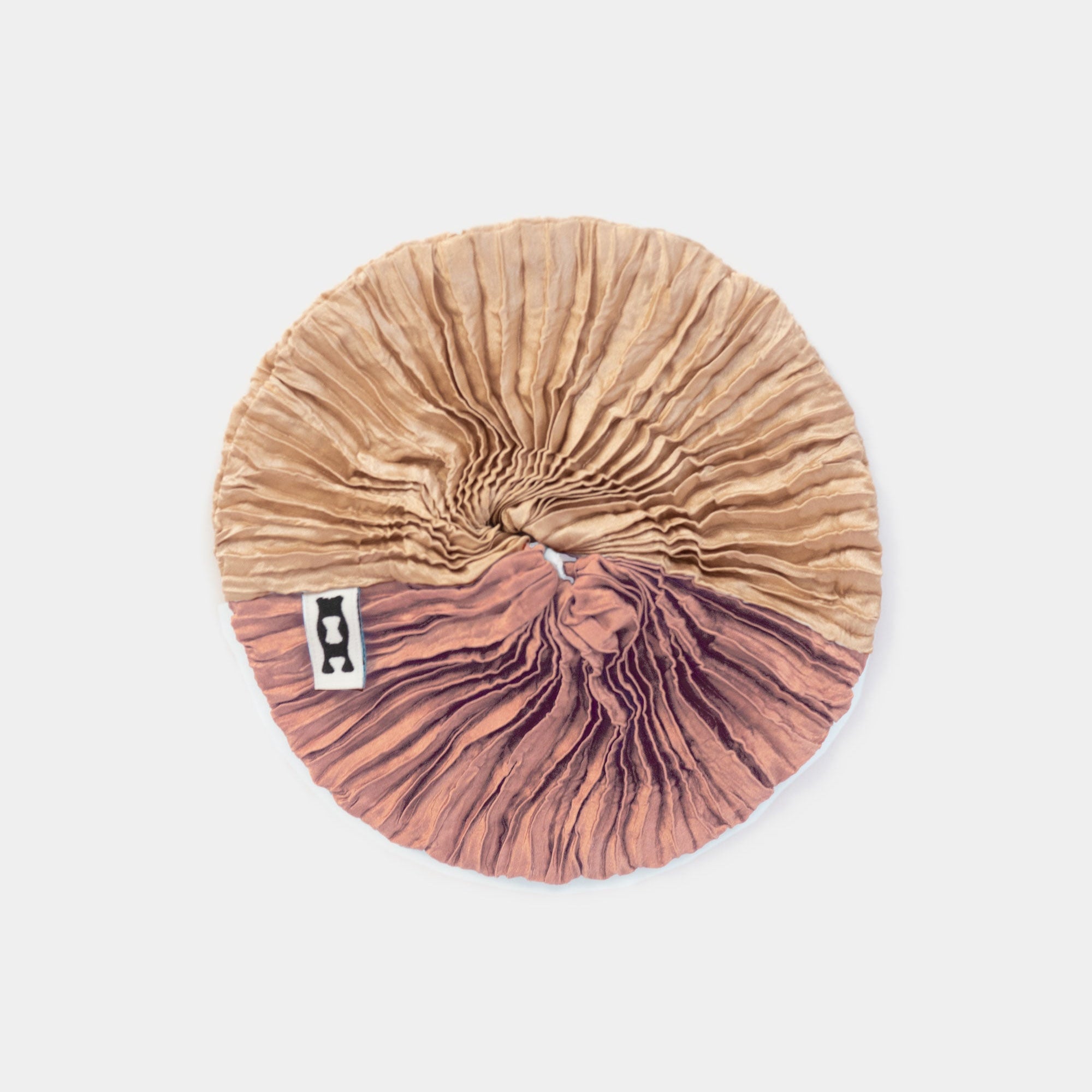 Azur Plissé Satin Silk Scrunchie